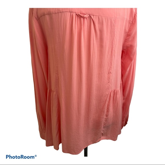 Anthropologie Maeve ruched boho rayon blouse Size 10 - Picture 5 of 6